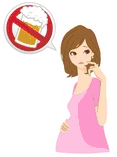 妊婦の飲酒のイラスト